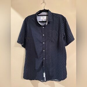 International Report 4-Way Stretch Button Down Shirt Men’s XL Palm Print